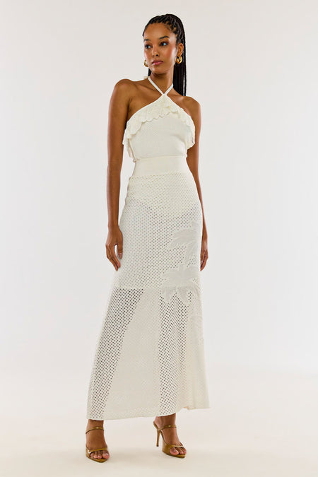 Conjunto Tricot Tropical Off White