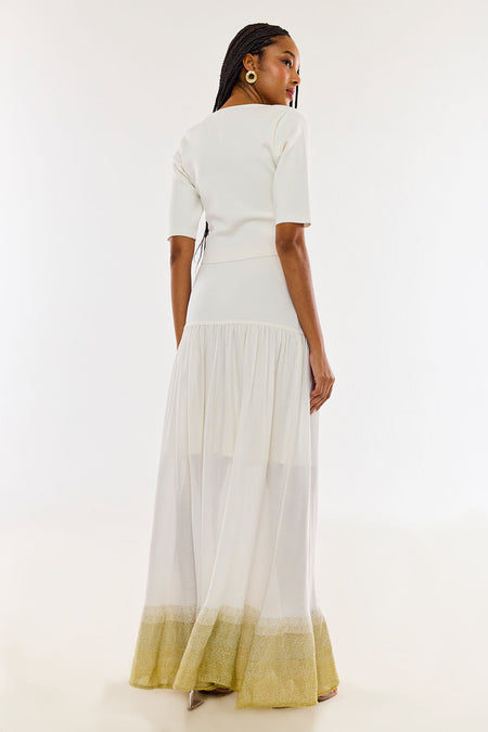 Saia Tricot Midi Mariah Off White