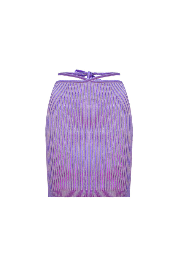 Saia Tricot Curta Noemie Lavender Metalic