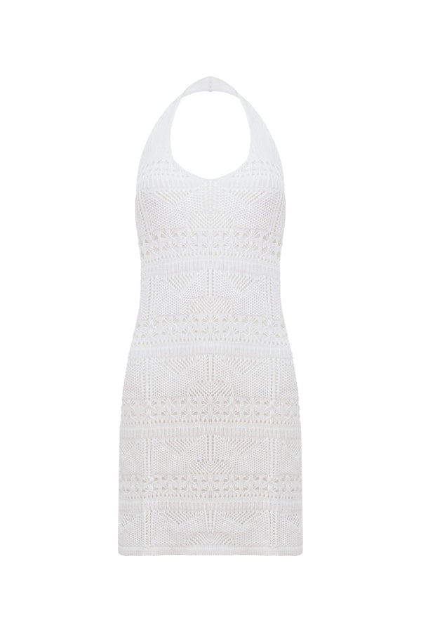 Saída de Praia Tricot Rebeca Off White