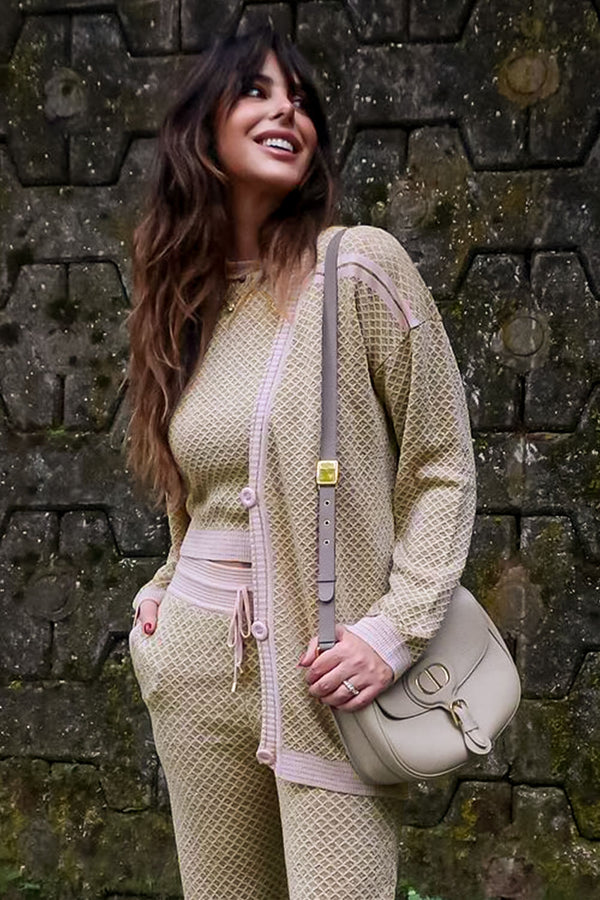 Casaco Tricot Yara Lurex Dourado