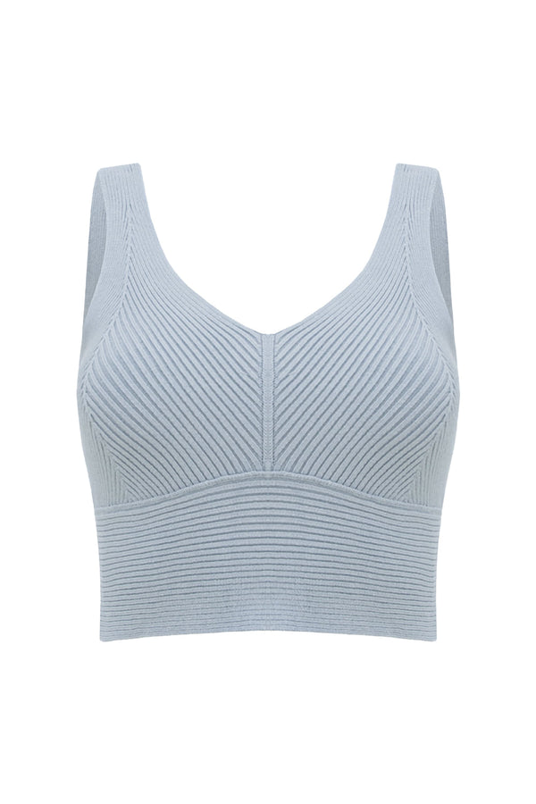 Top Tricot Cintia Azul Claro