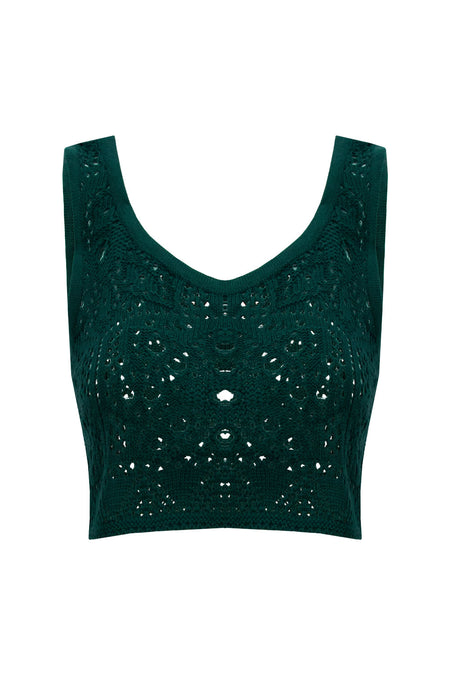 Top Tricot Olivia Verde Ônix