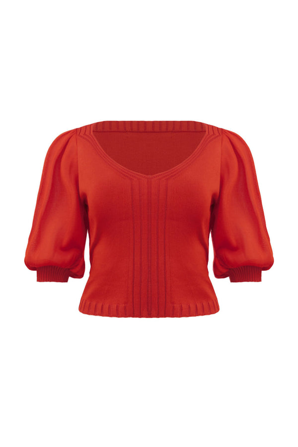 Top Tricot Ravena Vermelho