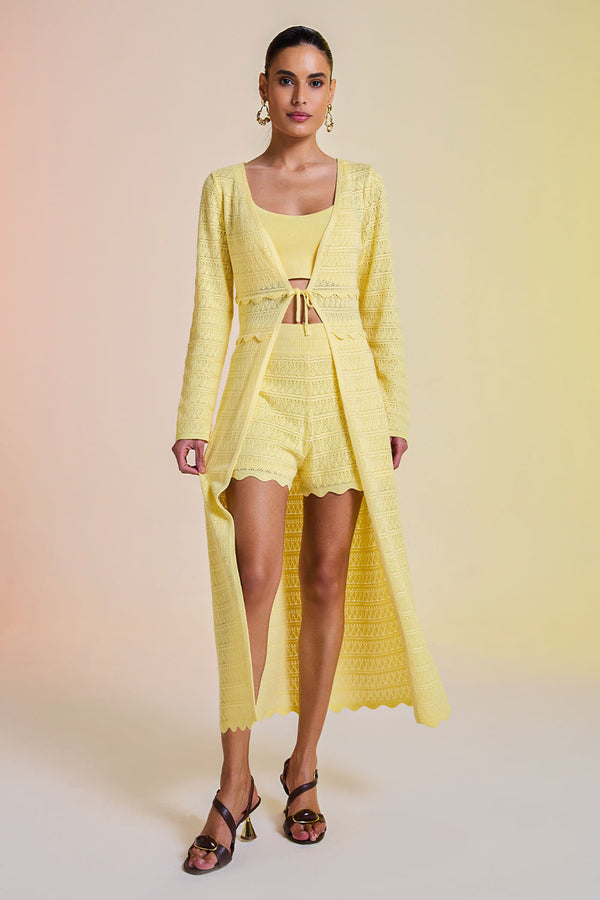 Túnica com Top Marisa Amarelo Manteiga