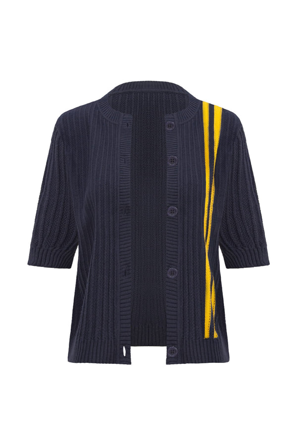 Casaco Tricot Nadia Azul Mediterrâneo