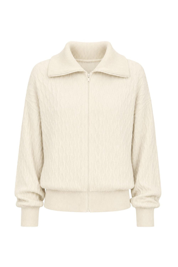 Jaqueta Tricot Flora Off White