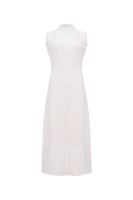 Vestido Tricot Midi Amelia Off White
