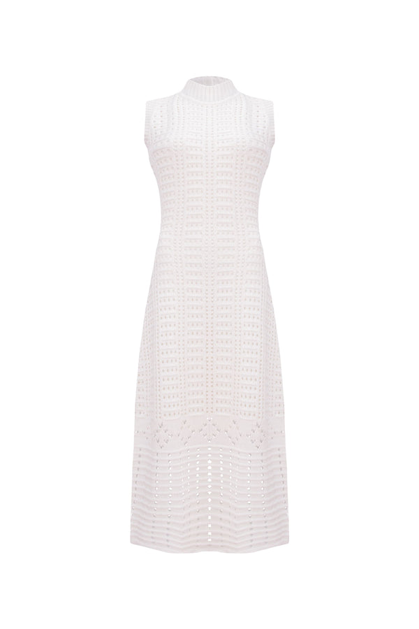 Vestido Tricot Midi Amelia Off White
