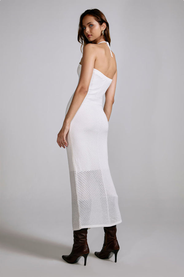 Vestido Tricot Midi Isis Off White