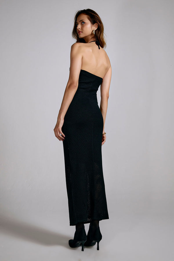Vestido Tricot Midi Isis Preto