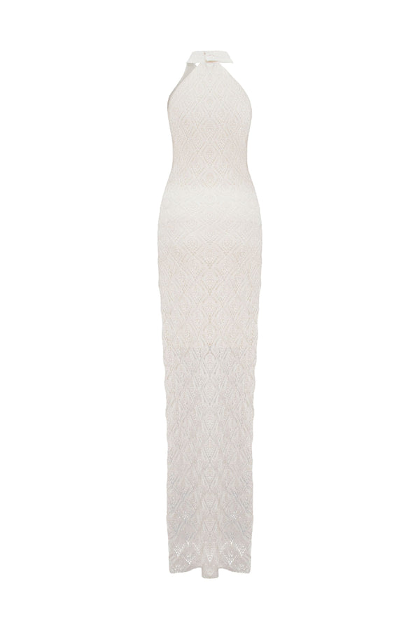 Vestido Tricot Longo Jennifer Off White