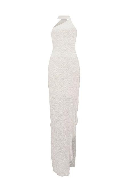 Vestido Tricot Longo Jennifer Off White