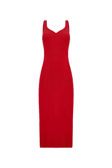 Vestido Tricot Midi Anelise Vermelho Cherry