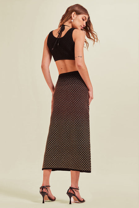 Vestido Tricot Midi Beatrice Preto