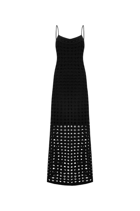 Vestido Tricot Midi Camila Preto