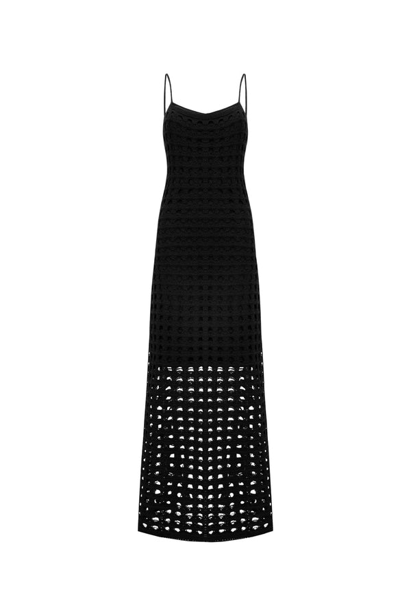 Vestido Tricot Midi Camila Preto