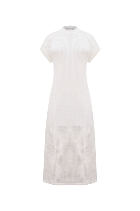 Vestido Tricot Midi Nara Off White