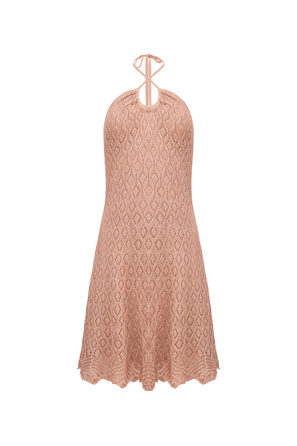 Vestido Tricot Natalie Bege Shell