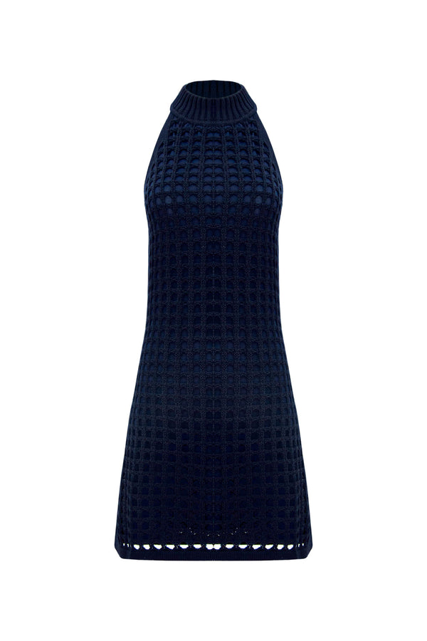 Vestido Tricot Pietra Marinho