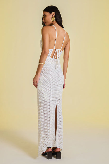 Vestido Tricot Longo Renata Off White