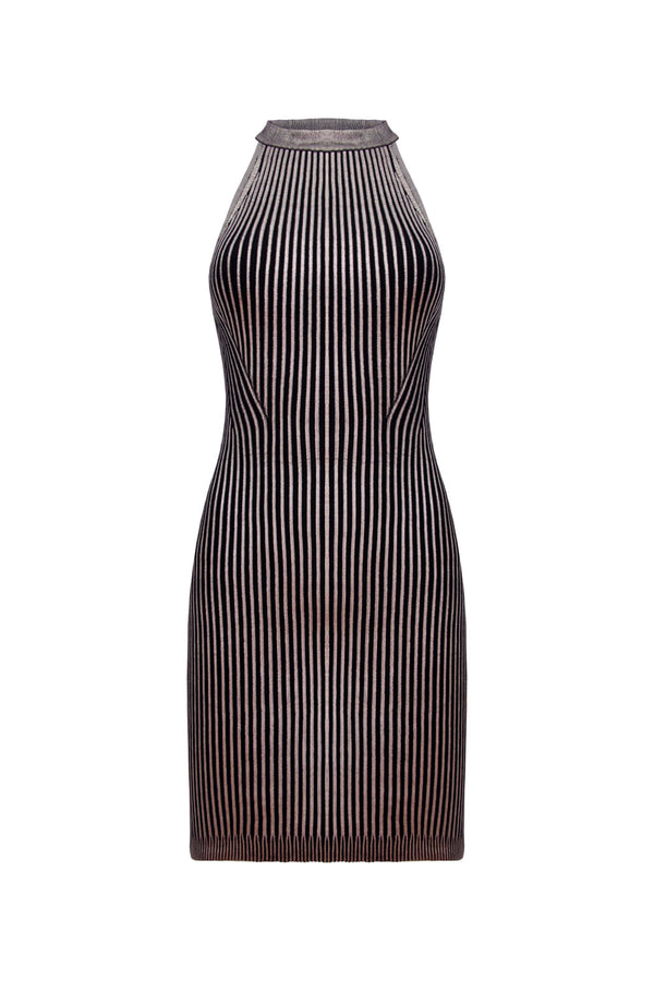 Vestido Tricot Sabrina Prata Cromo