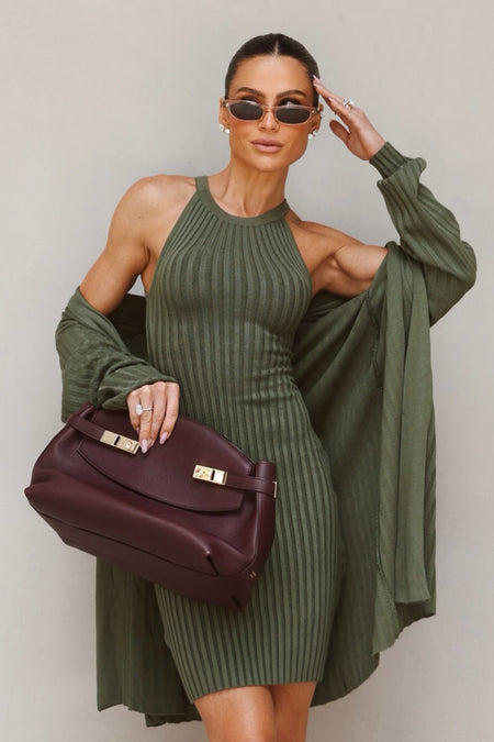 Casaco Tricot Cleo Verde Militar