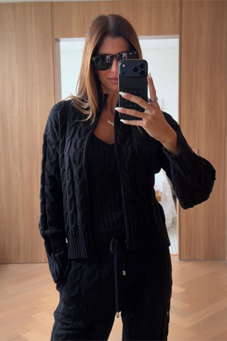 Jaqueta Tricot Roberta Preto