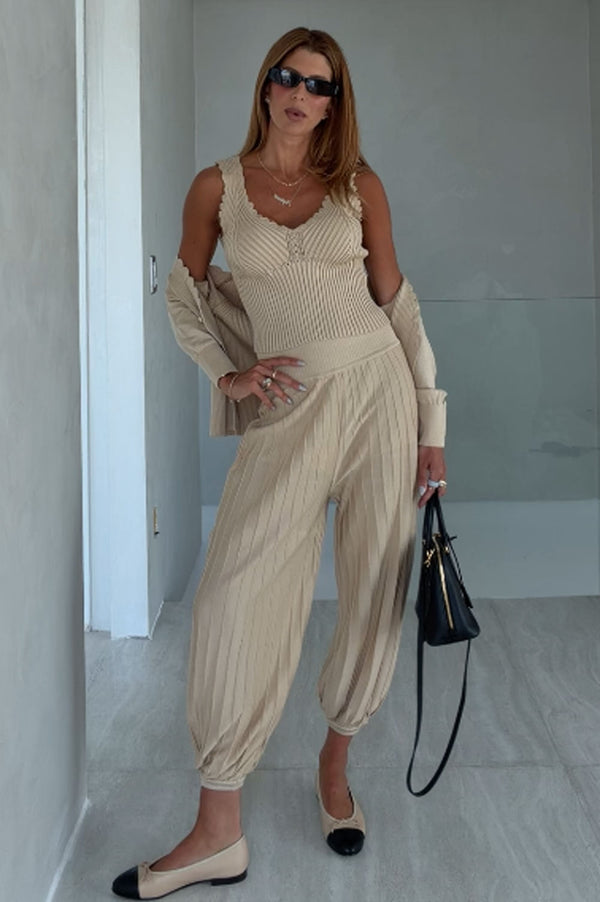 Calça Tricot Yara Bege Field