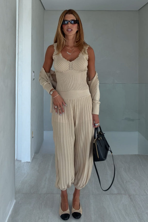 Calça Tricot Yara Bege Field