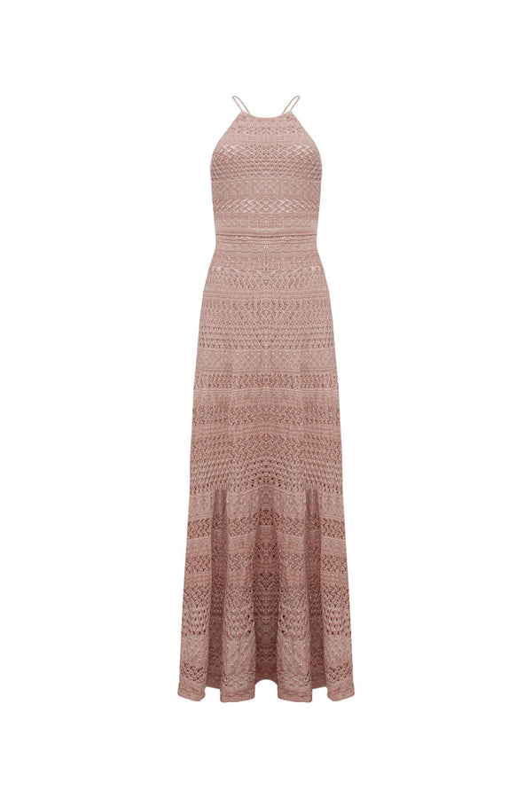 Vestido Tricot Midi Luma Champagne