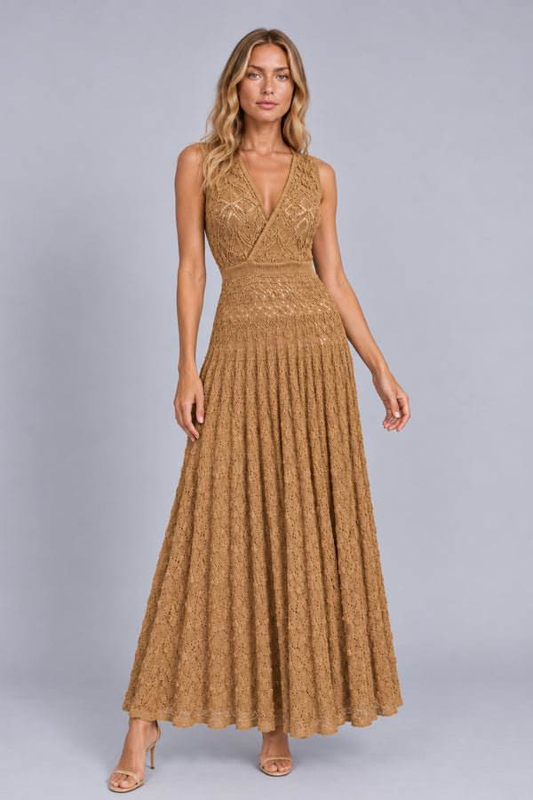 Vestido Tricot Aira Dourado