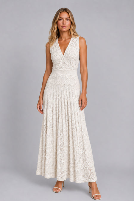 Vestido Tricot Midi Aira Off White