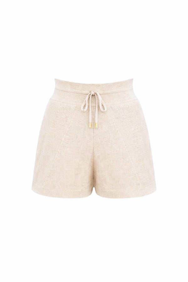 Shorts Tricot Carina Bege Areia