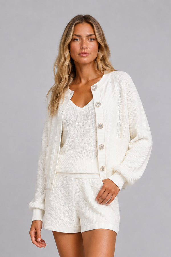 Casaco Tricot Amora Off White