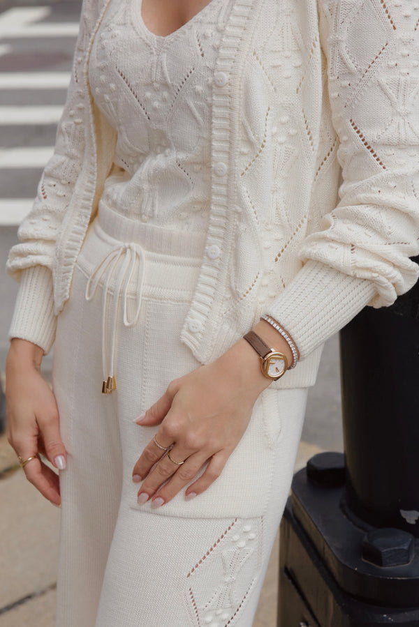 Casaco Tricot Heloisa Off White