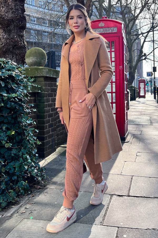 Calça Tricot Amelie Bege Tan