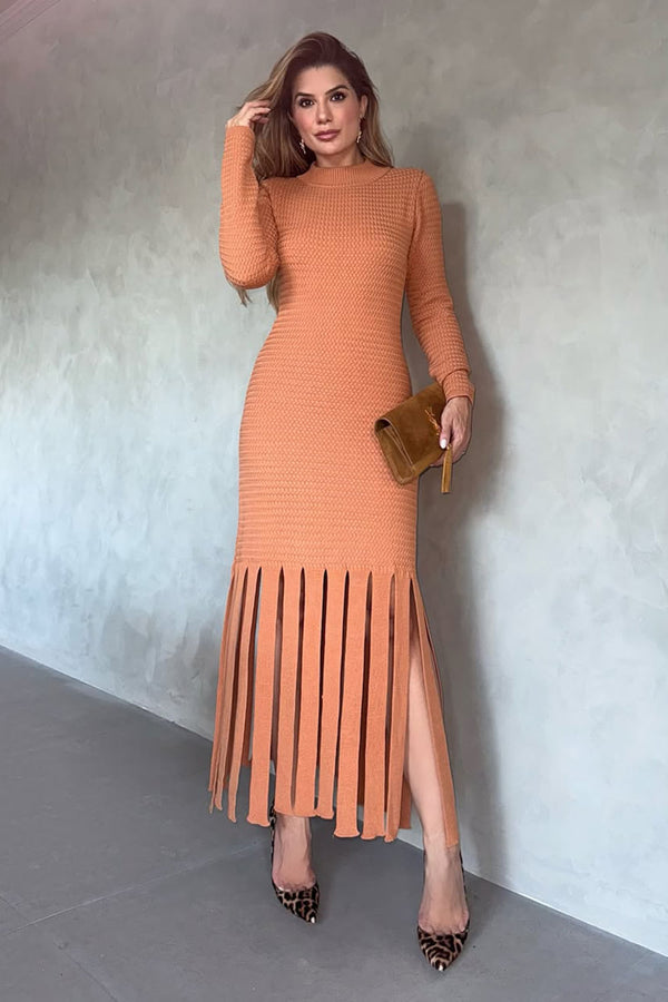 Vestido Tricot Midi Malena Cobre