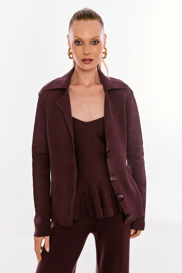 Blazer Tricot Serafine Cacau