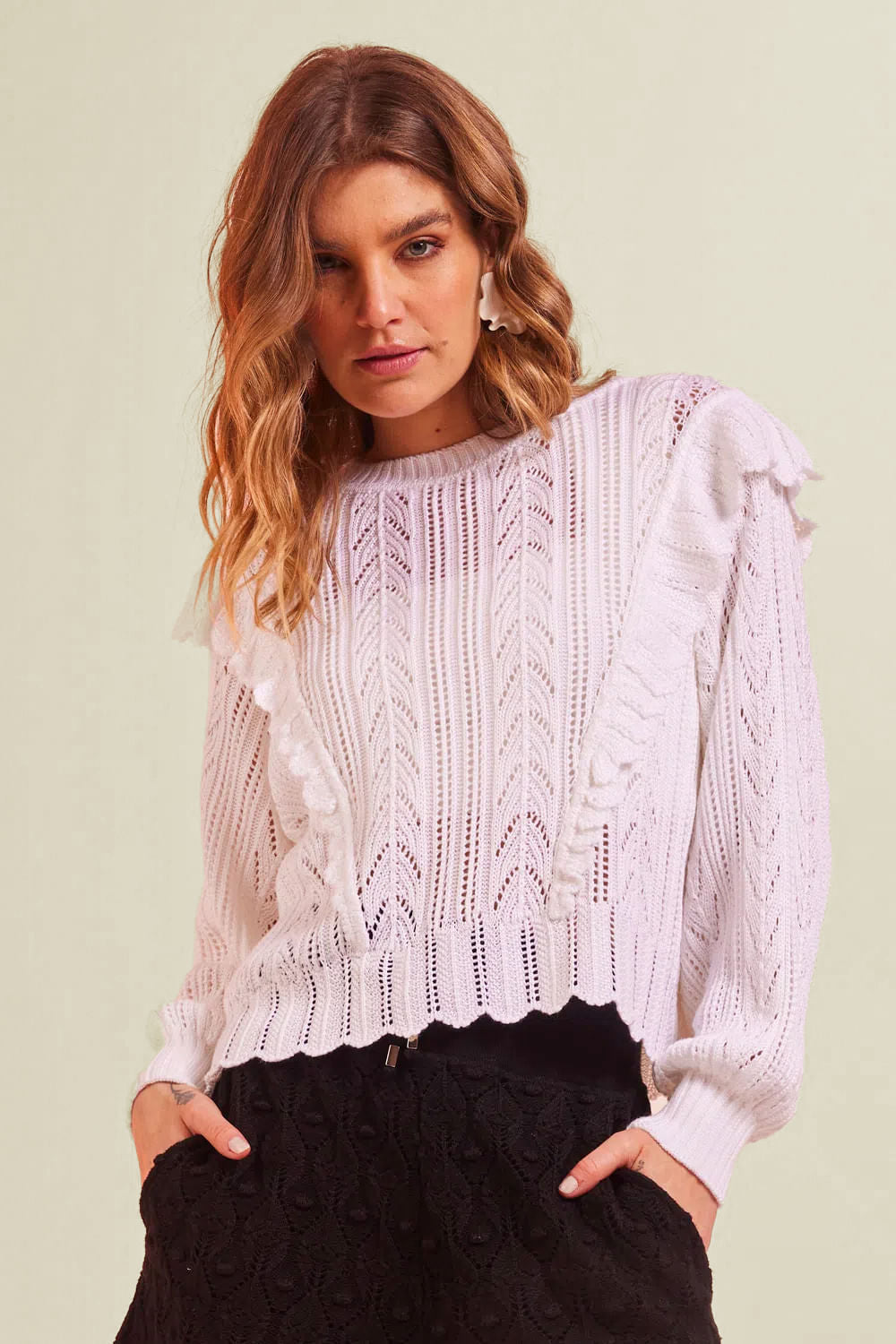 Blusa Tricot Alanis Off White