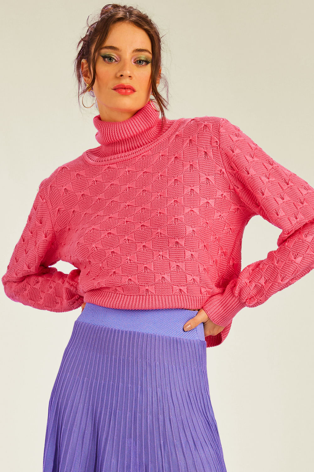 Blusa Tricot Ariel Rosa Penélope
