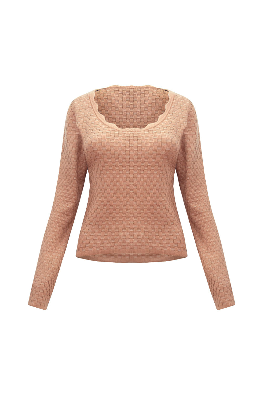 Blusa Tricot Barbara Bege Perolado