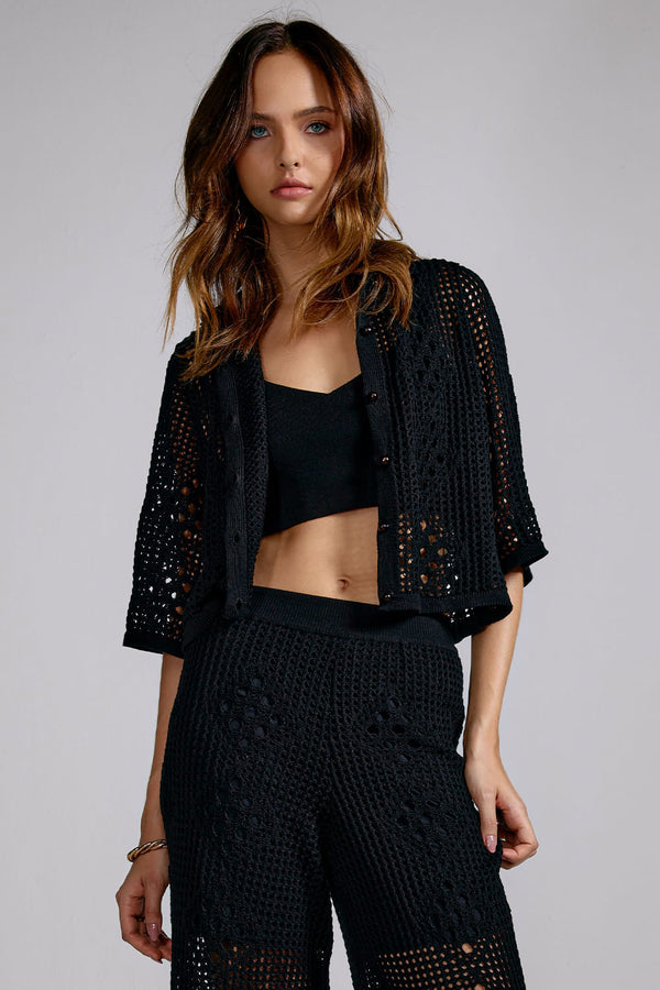 Casaco Tricot Bertha Preto