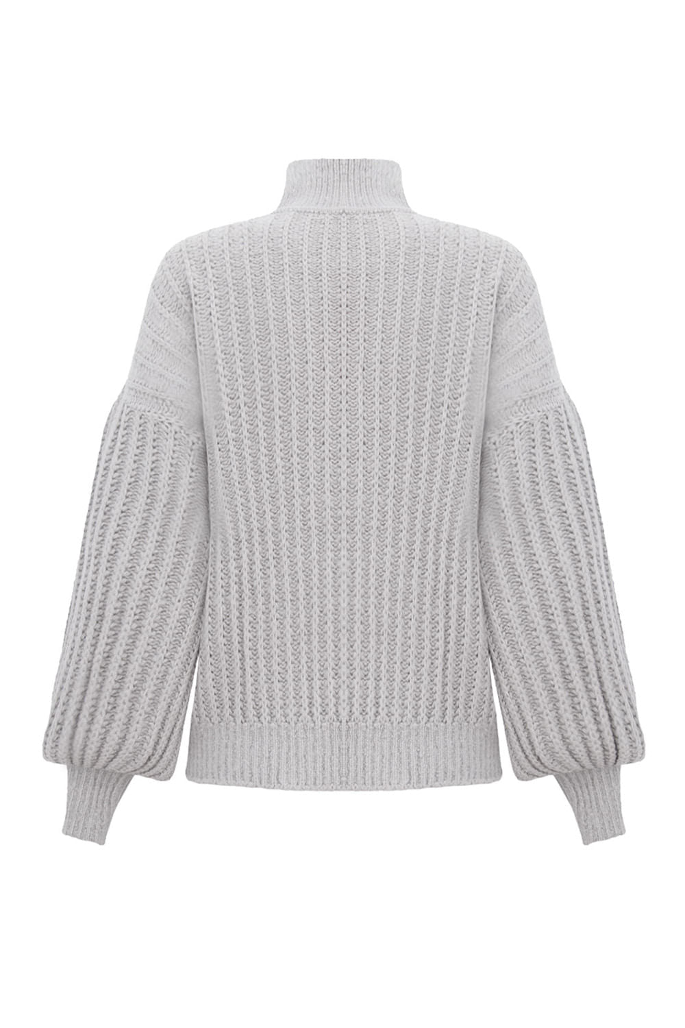 Blusa Tricot Bloom Cinza Lunar