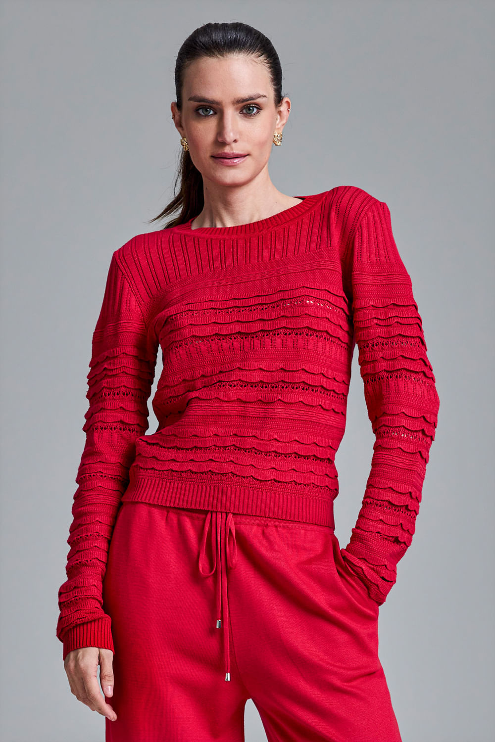 Blusa Tricot Cintia Vermelho