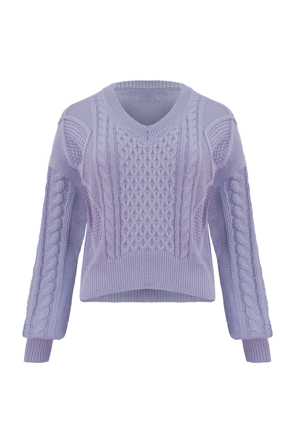 Blusa Tricot Emilia Lilás Imperial