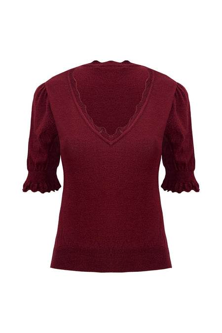 Blusa Tricot Jordana Marsala Rost
