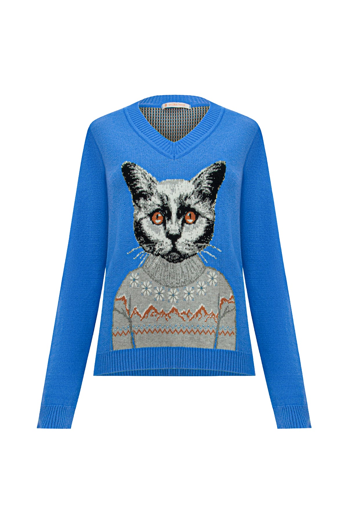 Blusa Tricot Kitty Azul Tranquili