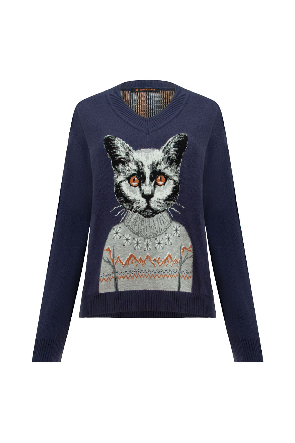 Blusa Tricot Kitty Marinho