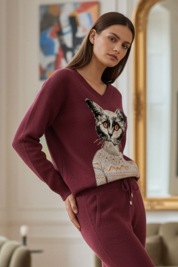 Blusa Tricot Kitty Marsala